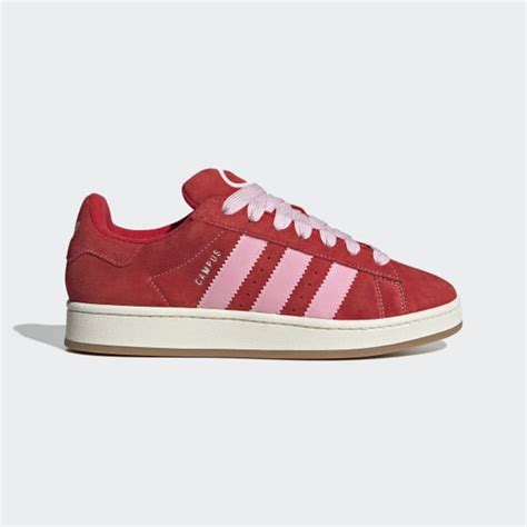 adidas campus rood met roze|adidas campus 00s dames.